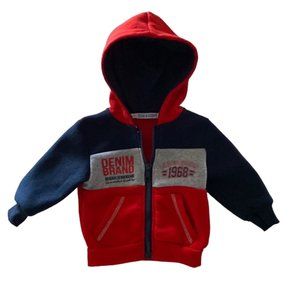 Tom & Kiddy Colourblock Zip-Up Hoodie 6 Months